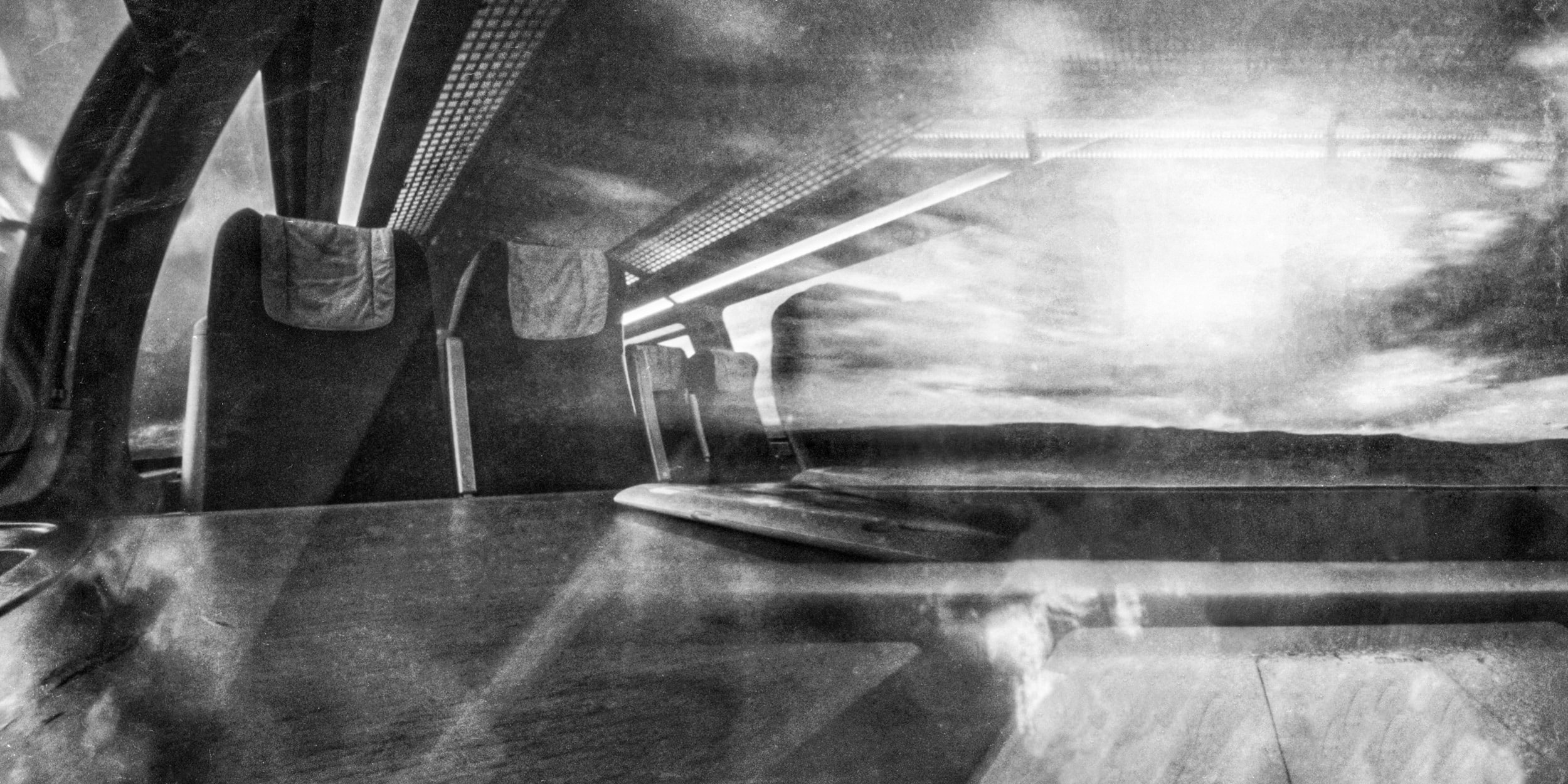 Pinhole photograph: an underpass with light at the far end